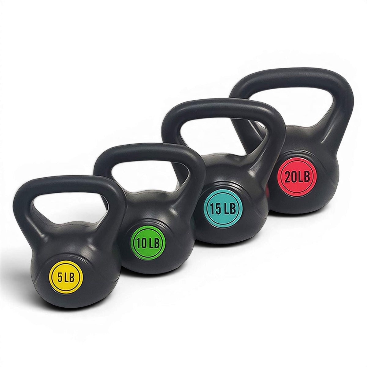BalanceFrom Fitness Home Gym Vinyl Coated Cast Iron Kettlebell Set (For Parts)