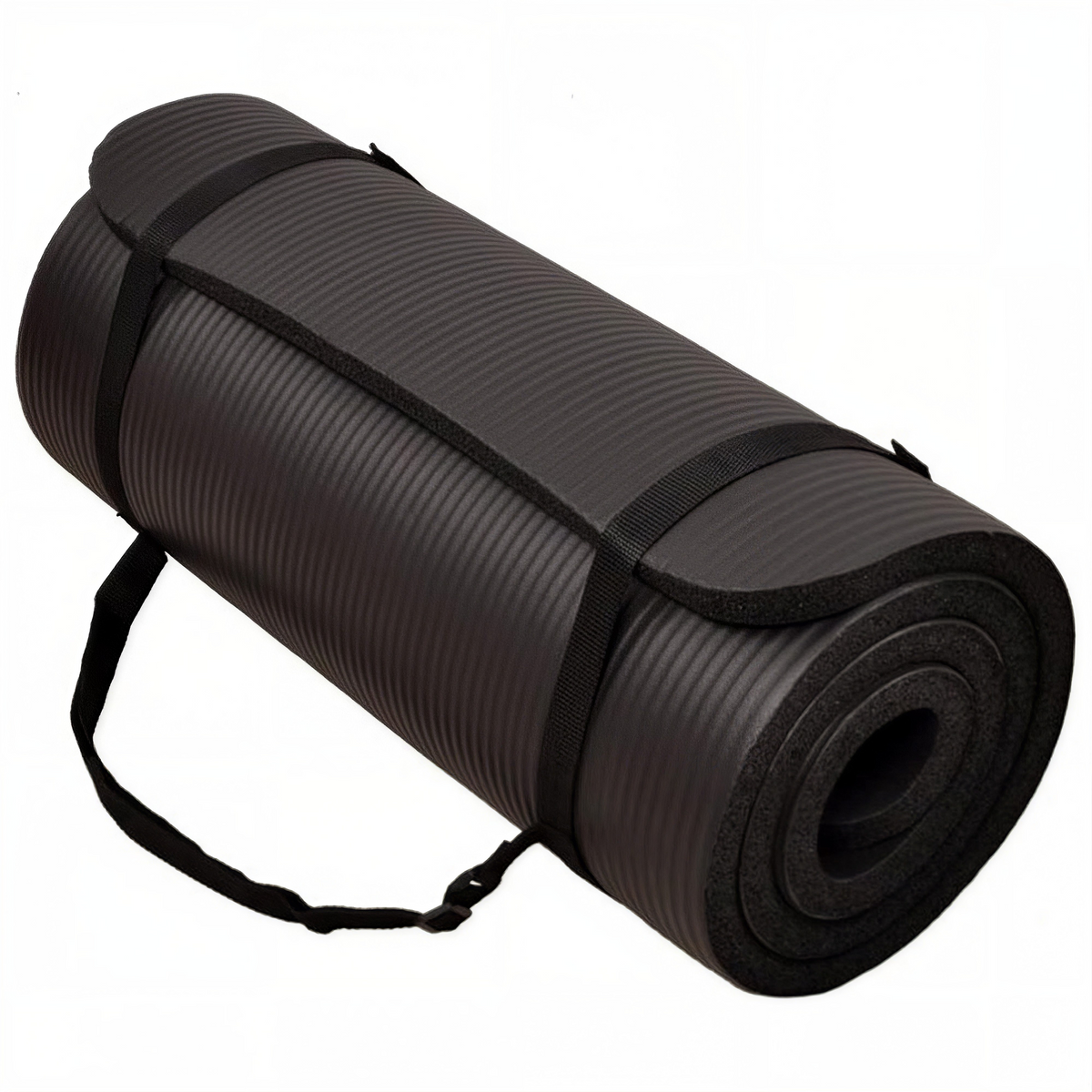 BalanceFrom Yoga Mat, 1" Extra Thick Exercise Pilates Mat, Graphite (Open Box) - VMInnovations