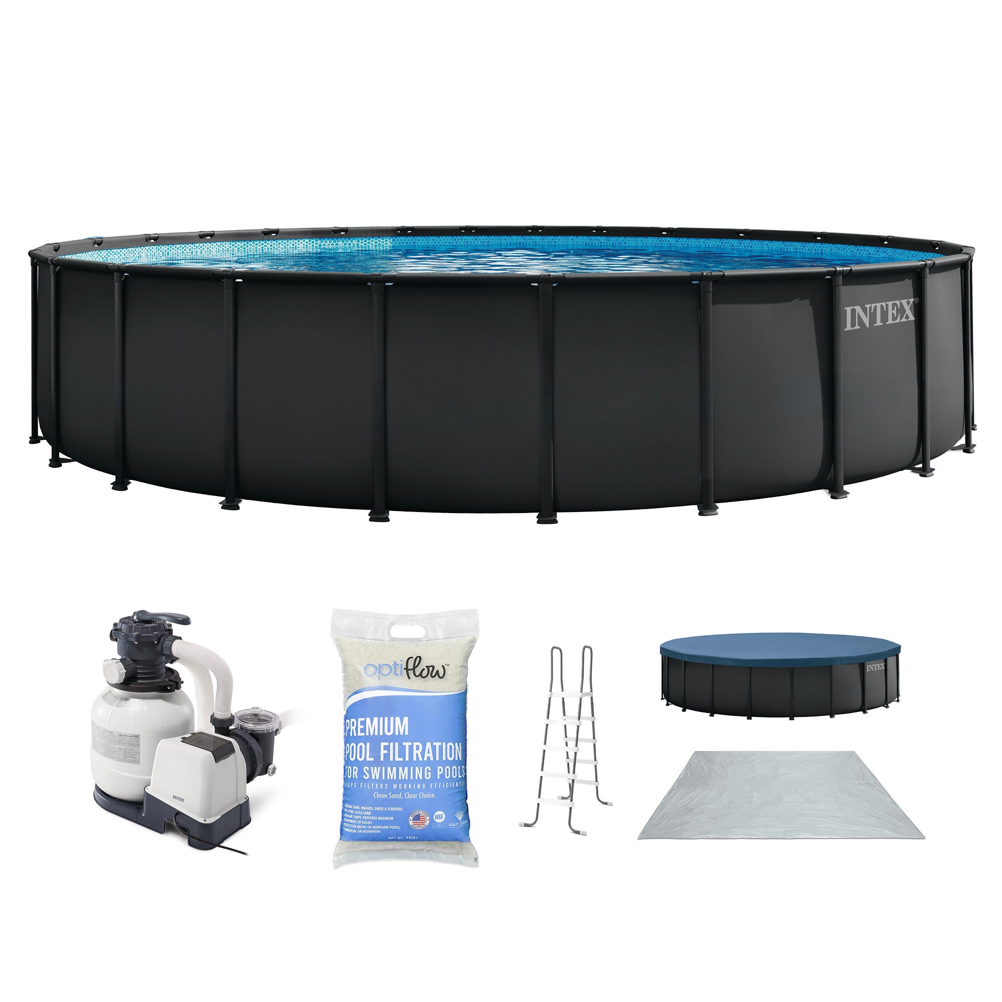 Intex Ultra XTR Frame 26'x52" Above Ground Pool and OptiFlow Premium Filter Sand