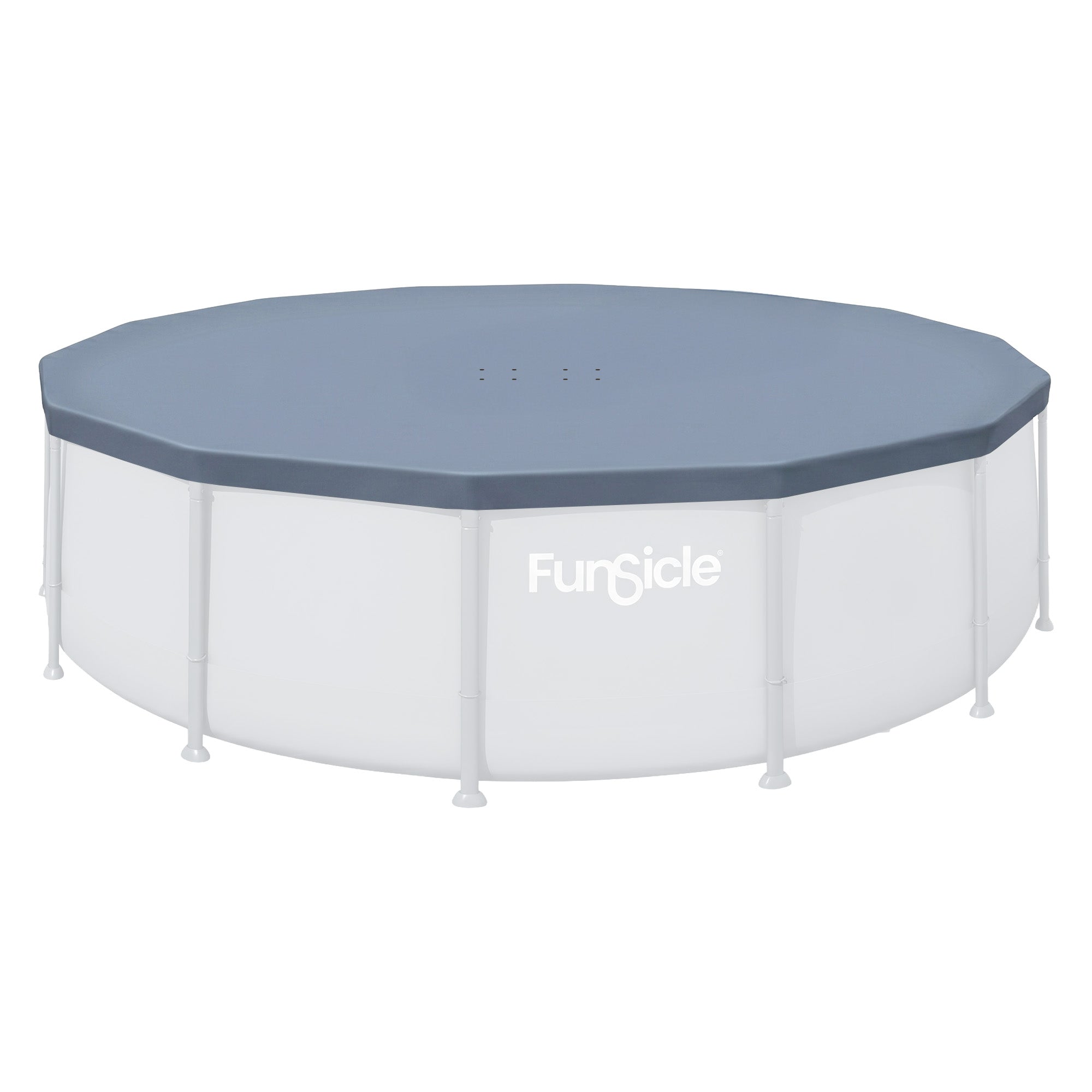 Funsicle 14 Foot Durable Round Pool Cover for Oasis and Activity Pools, Gray