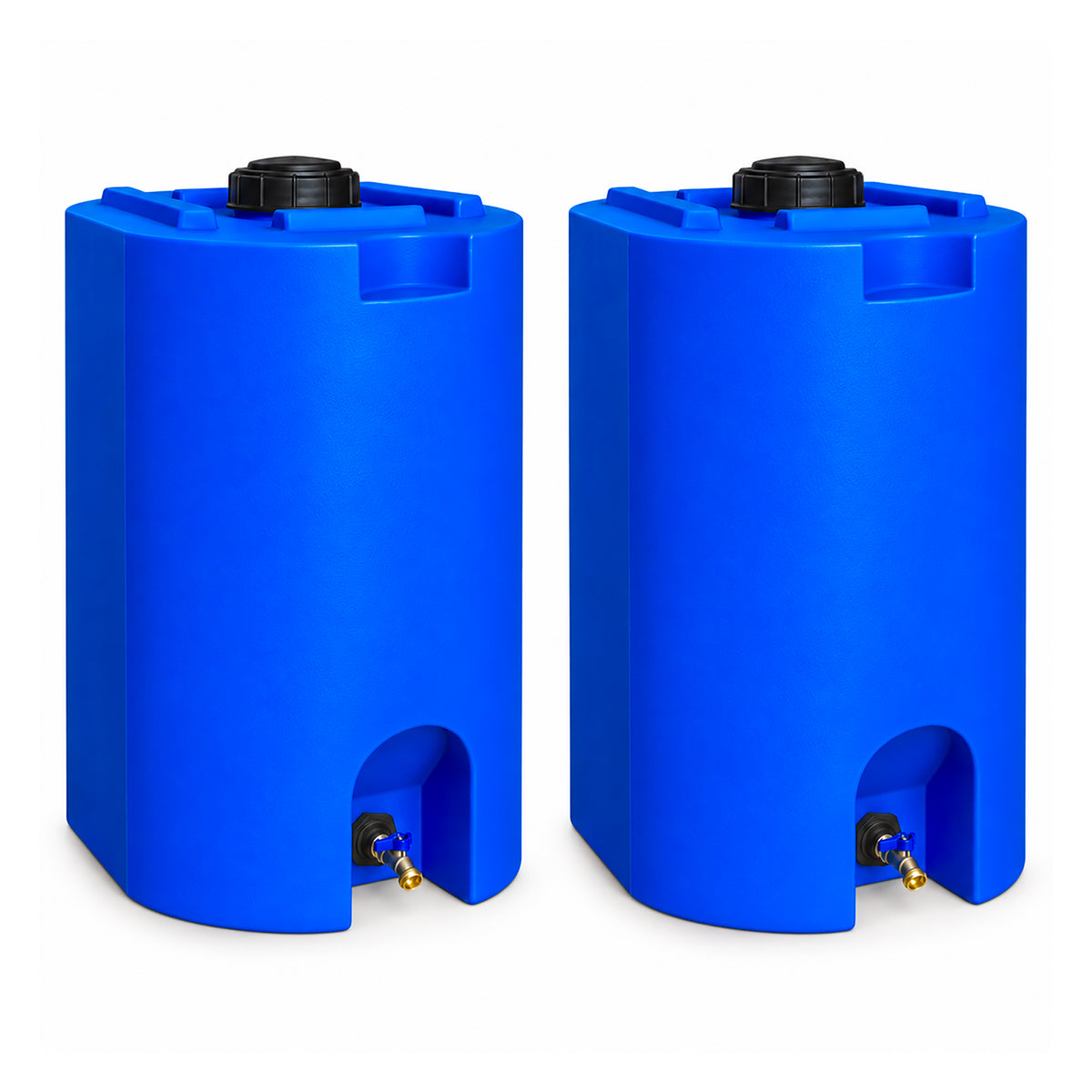 WaterPrepared 55 Gal Stackable Design Utility Water Tank with Large Cap (2 Pack) - VMInnovations