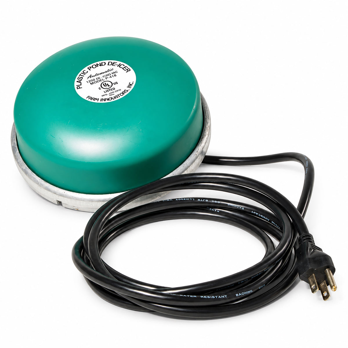Farm Innovators P-418 Cast Aluminum 1250 Watt All Pond Floating De-Icer Heater