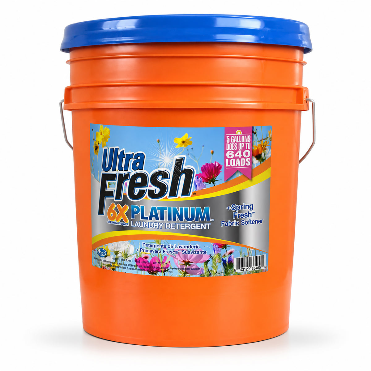 Ultra Fresh 6X Platinum 5 Gal Laundry Detergent w/ Spring Fresh Fabric Softener