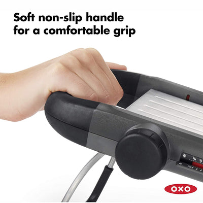 OXO Good Grips Manual Chefs Stainless Steel Mandoline Slicer with 21 Settings