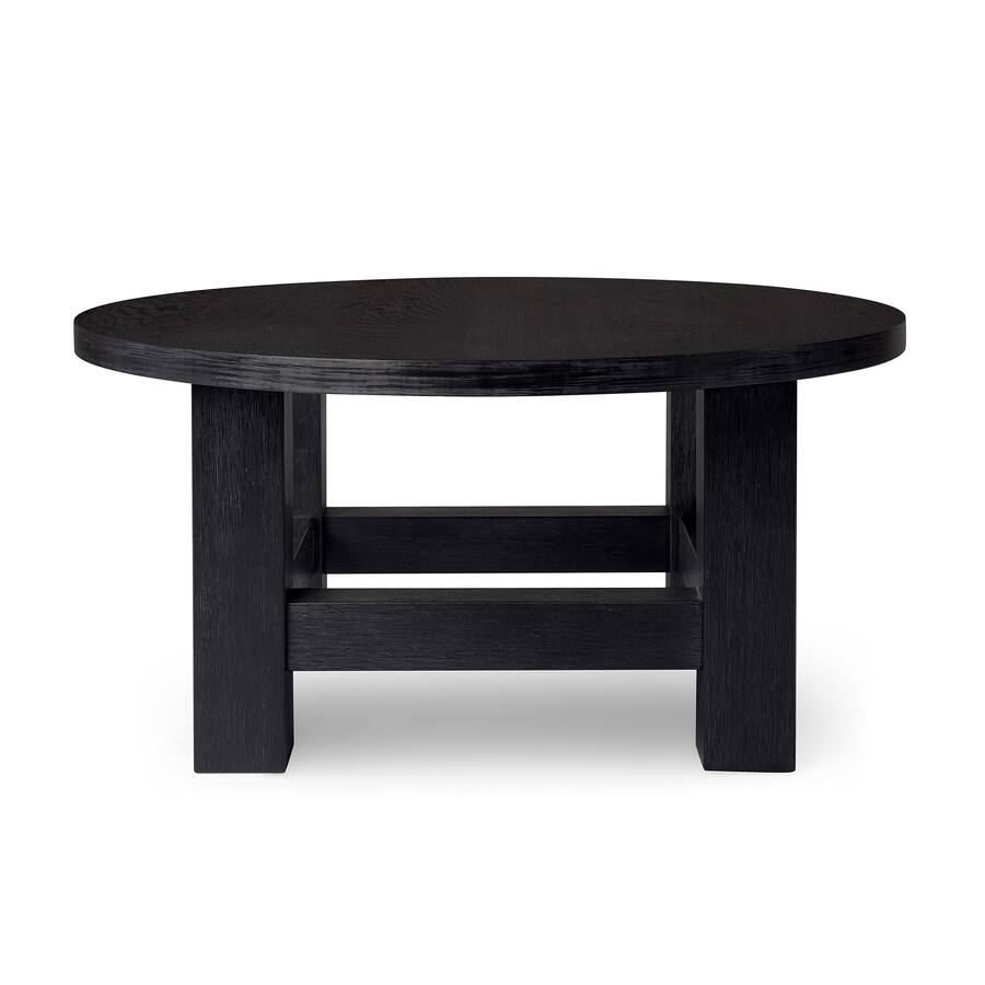 Maven Lane Marco Wooden Coffee Table Rustic Accent Furniture, Black (Open Box) - VMInnovations