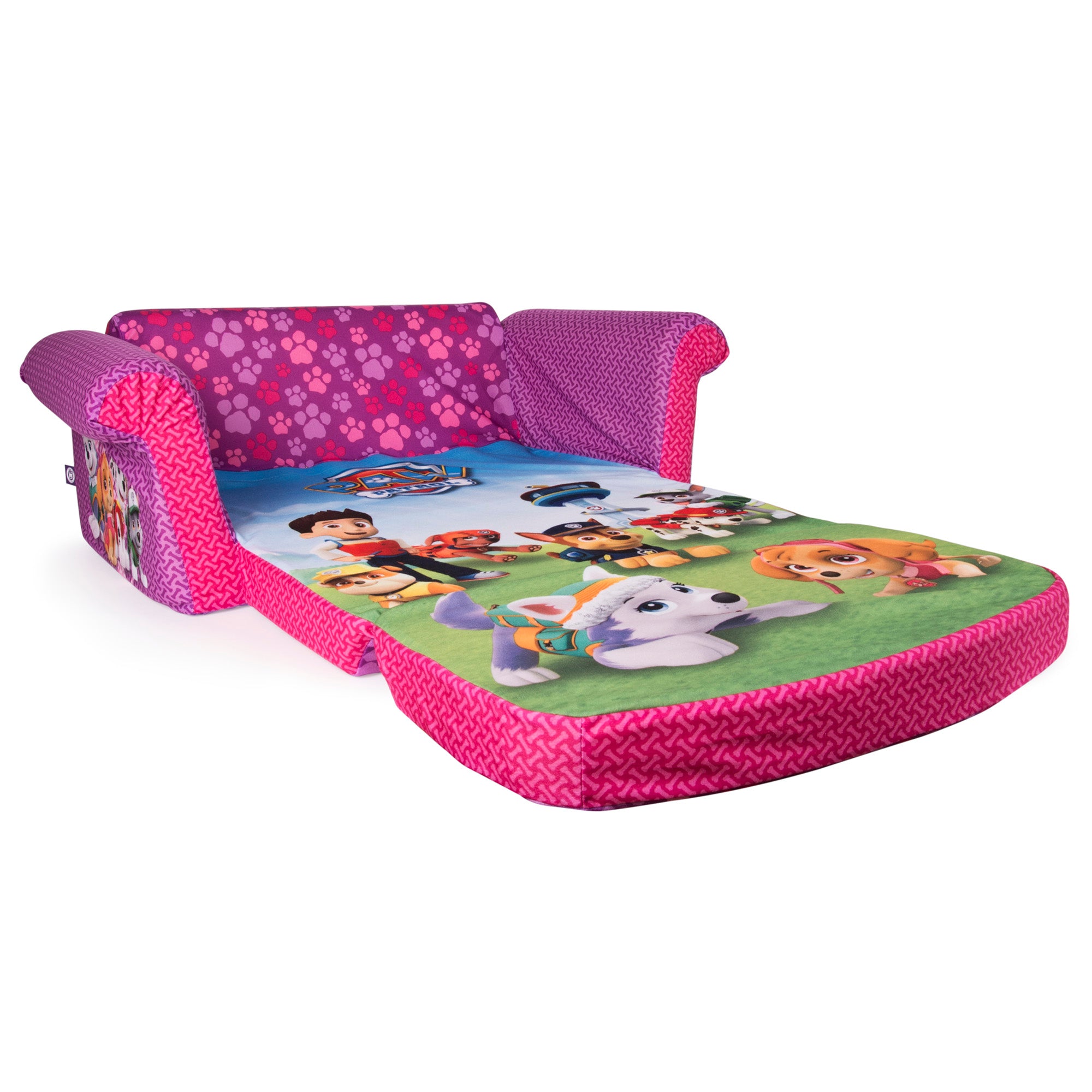 Marshmallow Furniture Comfy 2-in-1 Flip Open Couch Bed Kid Furniture, Paw Patrol