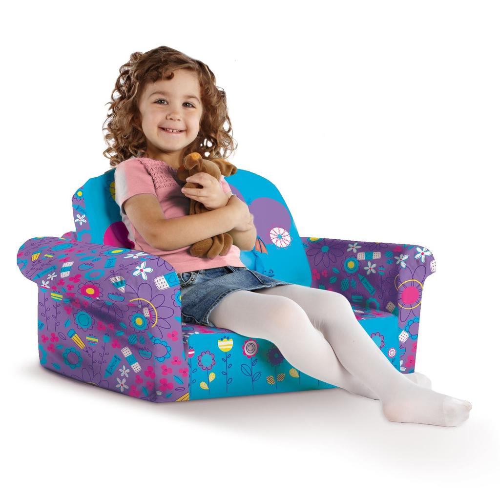 Marshmallow Furniture Comfy Flip Open Couch Bed Kid's Furniture, Doc Mcstuffins