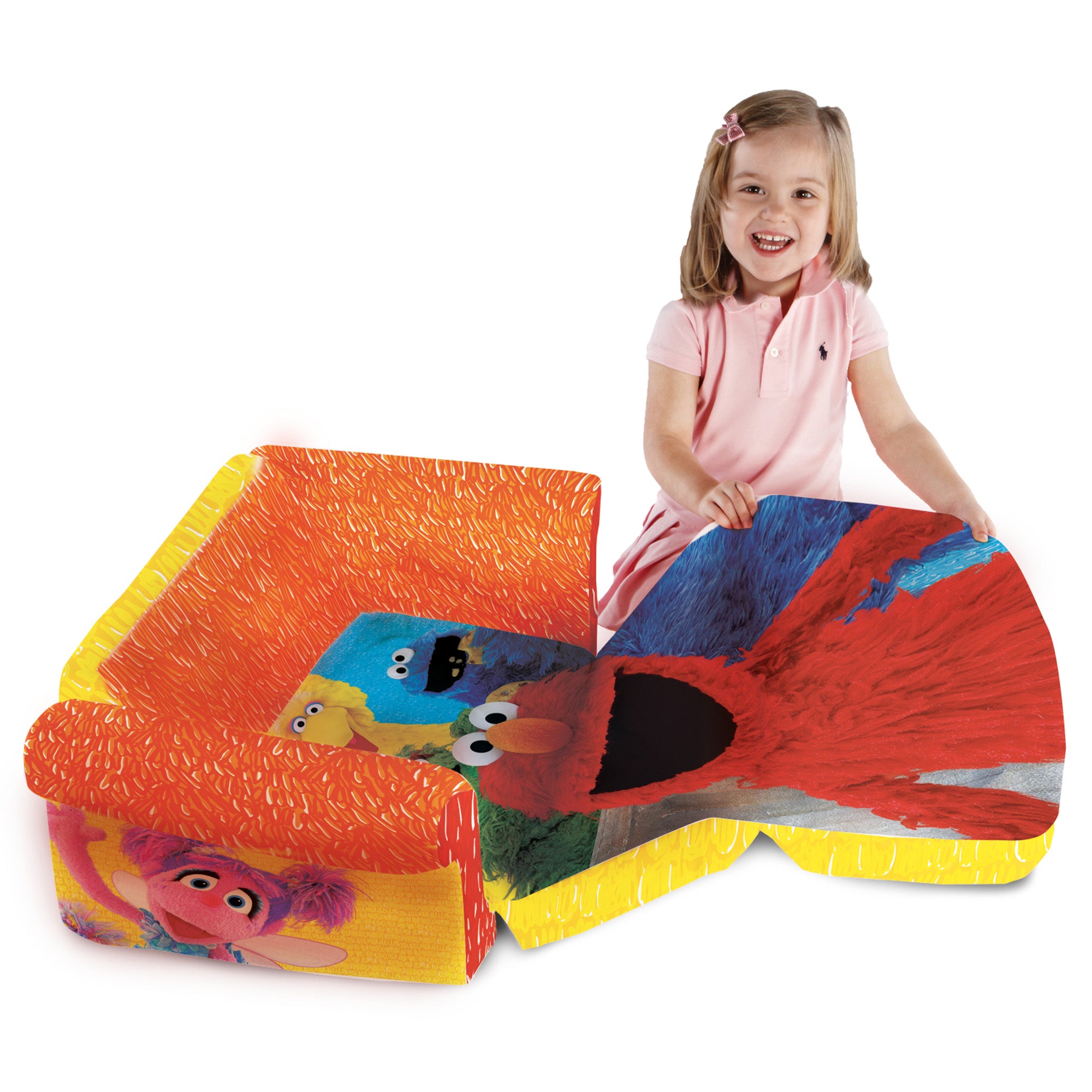 Marshmallow Furniture 2-in-1 Flip Couch Bed, Elmo's Sesame Street (Open Box)