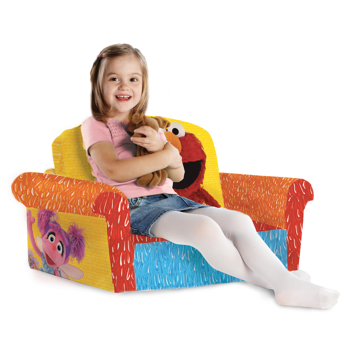 Marshmallow Furniture 2-in-1 Flip Couch Bed, Elmo's Sesame Street (Open Box)