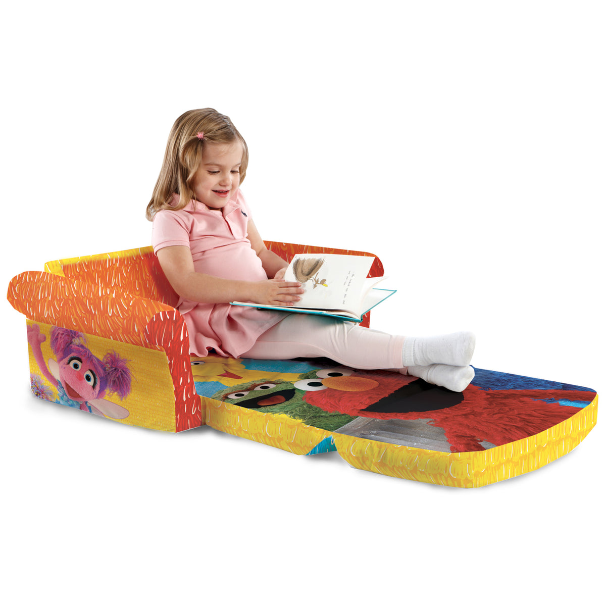 Marshmallow Furniture 2-in-1 Flip Couch Bed, Elmo's Sesame Street (Open Box)