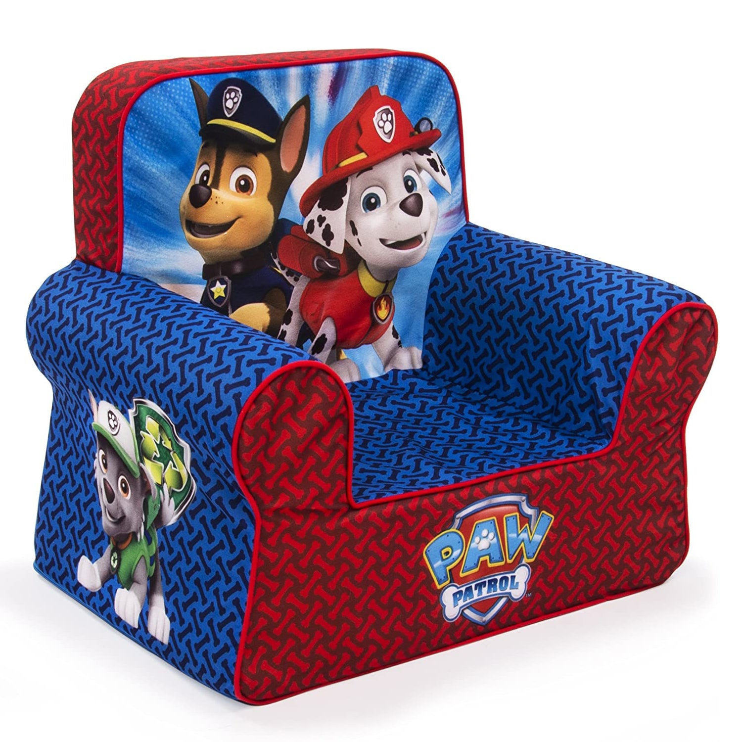 Marshmallow Furniture Comfy Foam Toddler Couch & Chair Package 1, Paw Patrol