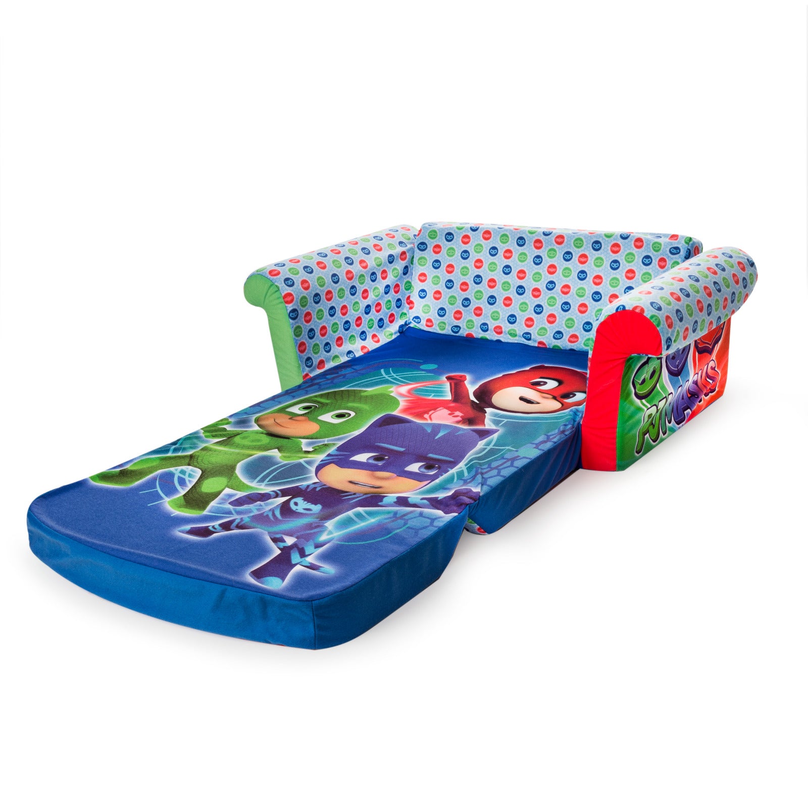 Marshmallow Furniture Comfy Foam Toddler 2-in-1 Couch & Chair Package, PJ Masks