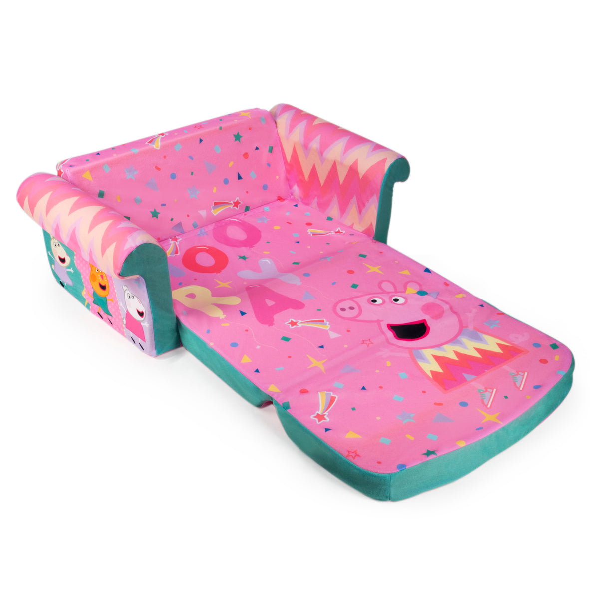 Marshmallow Furniture 2-in-1 Flip Open Kids Couch Bed, Peppa Pig (Open Box)