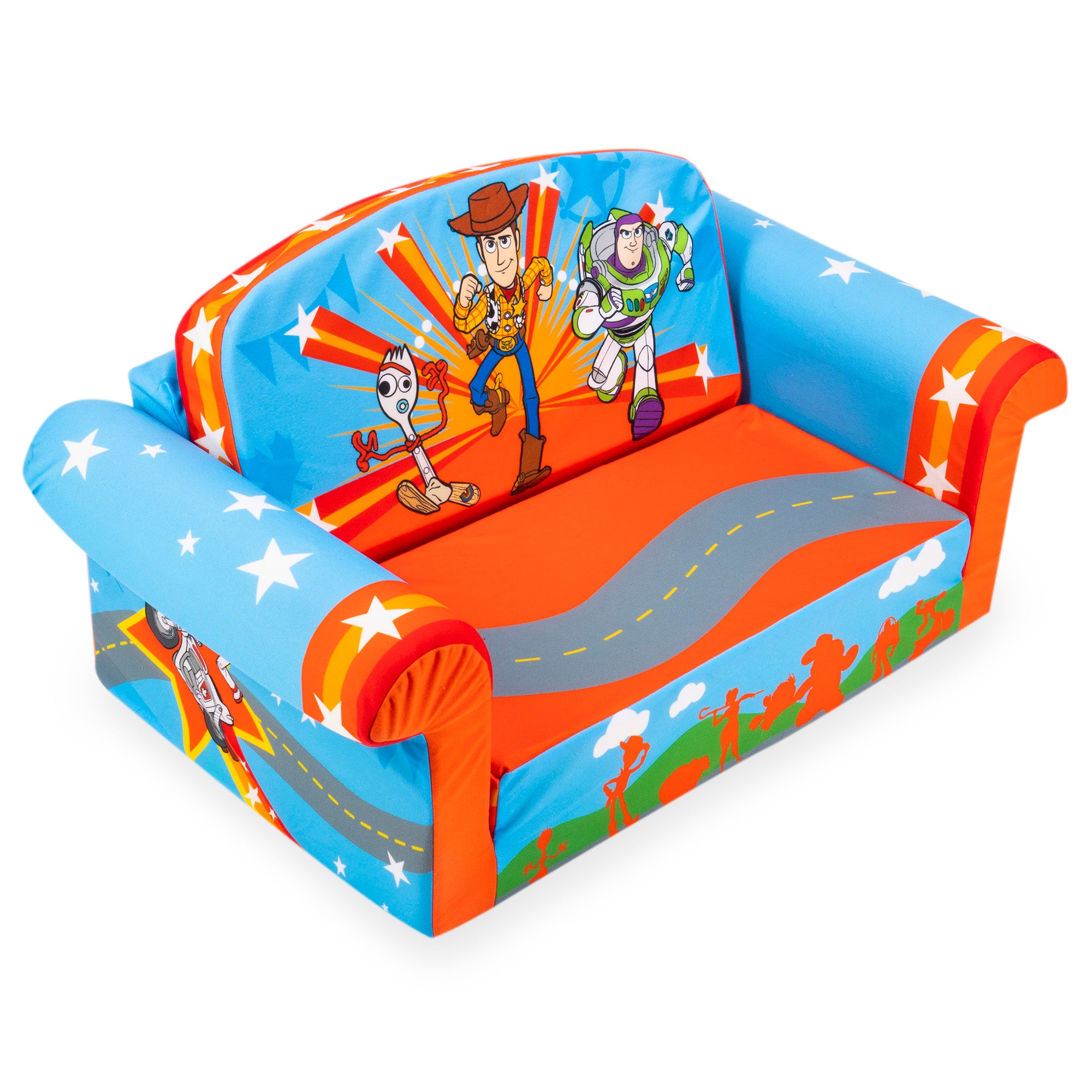 Marshmallow Furniture Kids 2-in-1 Flip Open Foam Sofa Bed, Toy Story 4 (Used) - VMInnovations