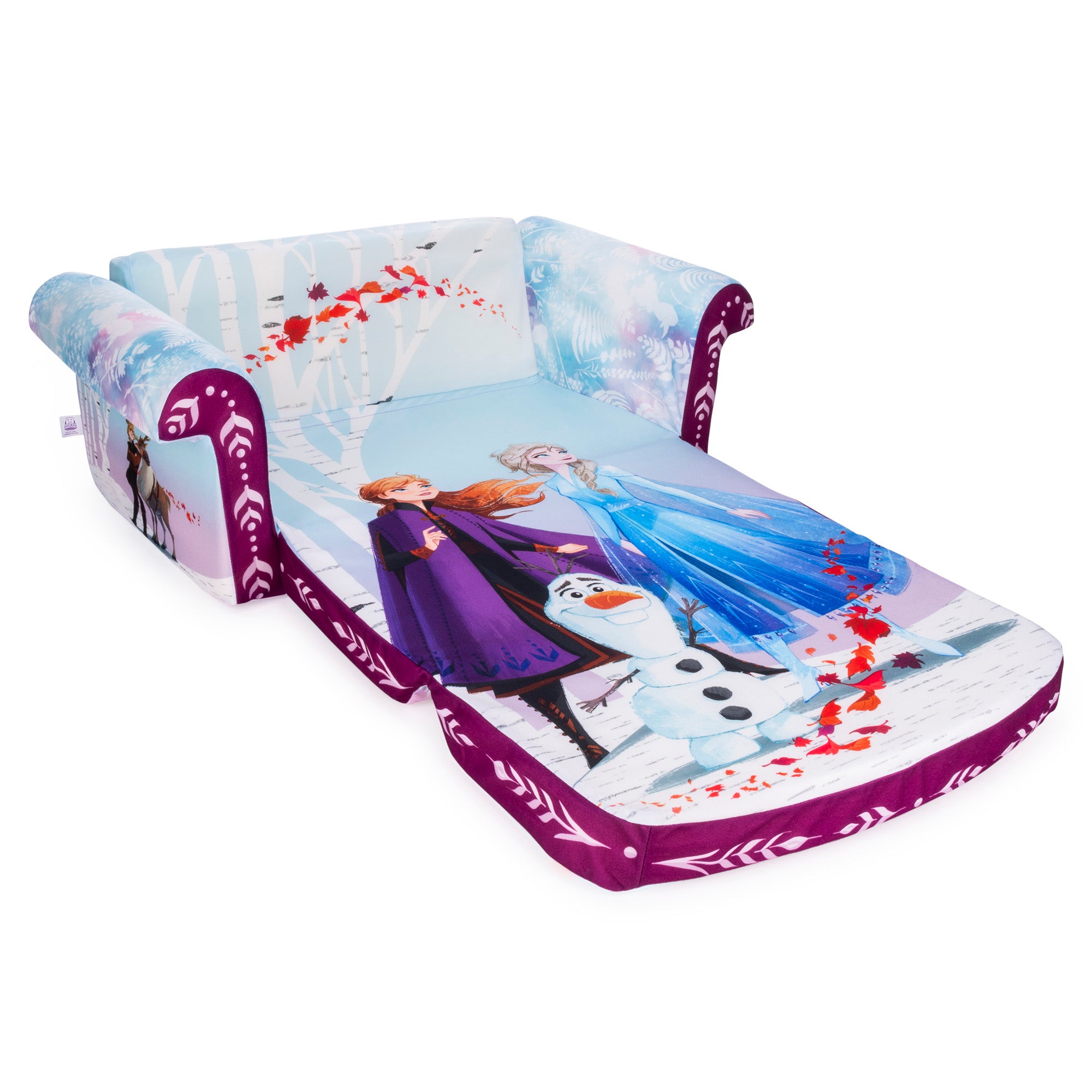 Marshmallow Furniture Comfy Foam Toddler Couch & Chair Package, Disney Frozen 2
