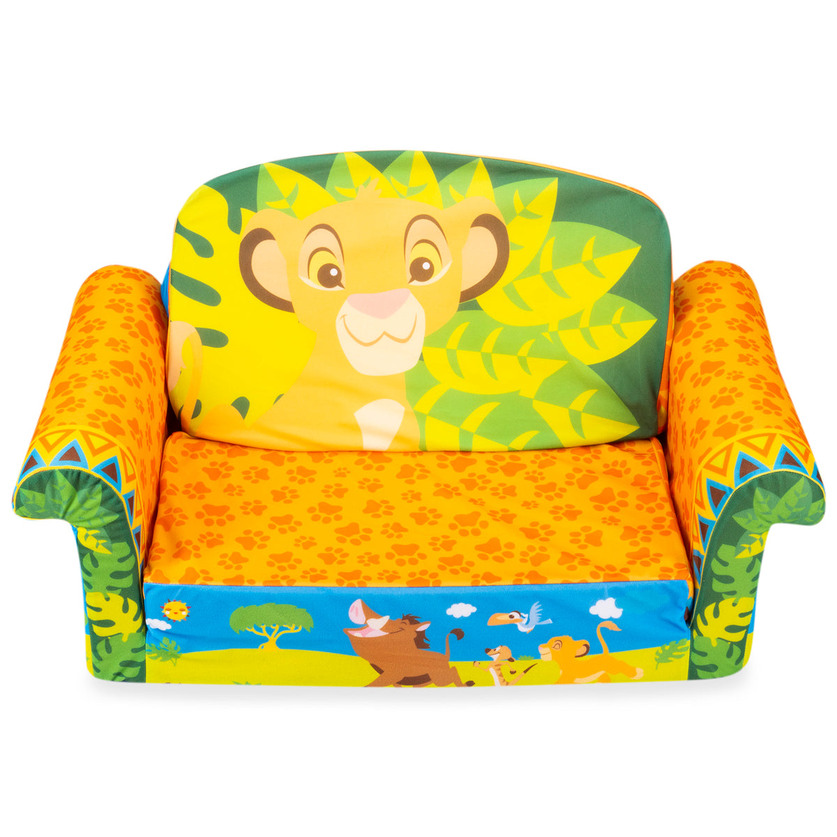 Marshmallow Furniture Comfy Foam Toddler Couch & Chair Package, The Lion King