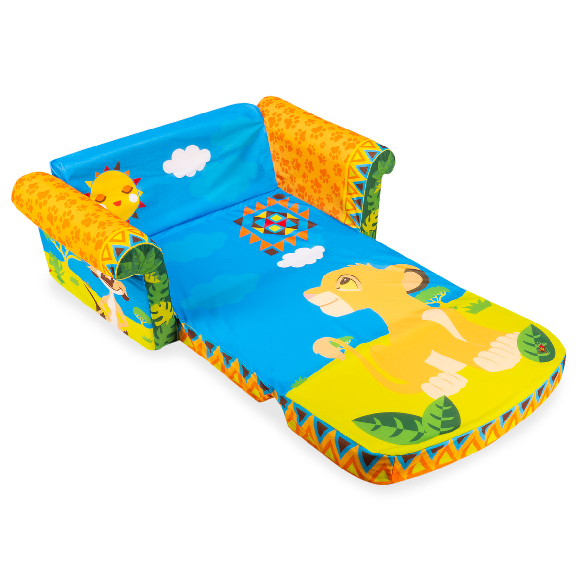 Marshmallow Furniture Comfy Foam Toddler Couch & Chair Package, The Lion King