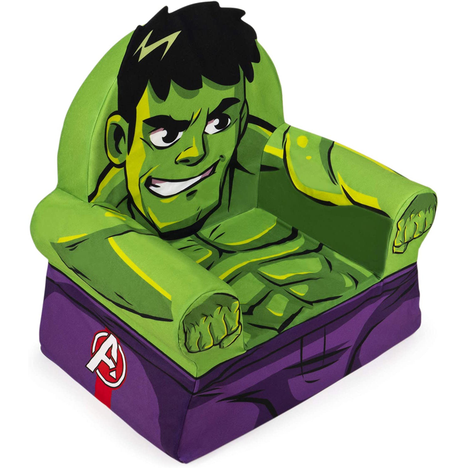 Marshmallow Furniture Foam Toddler Kid's Chair, The Incredible Hulk (Open Box)
