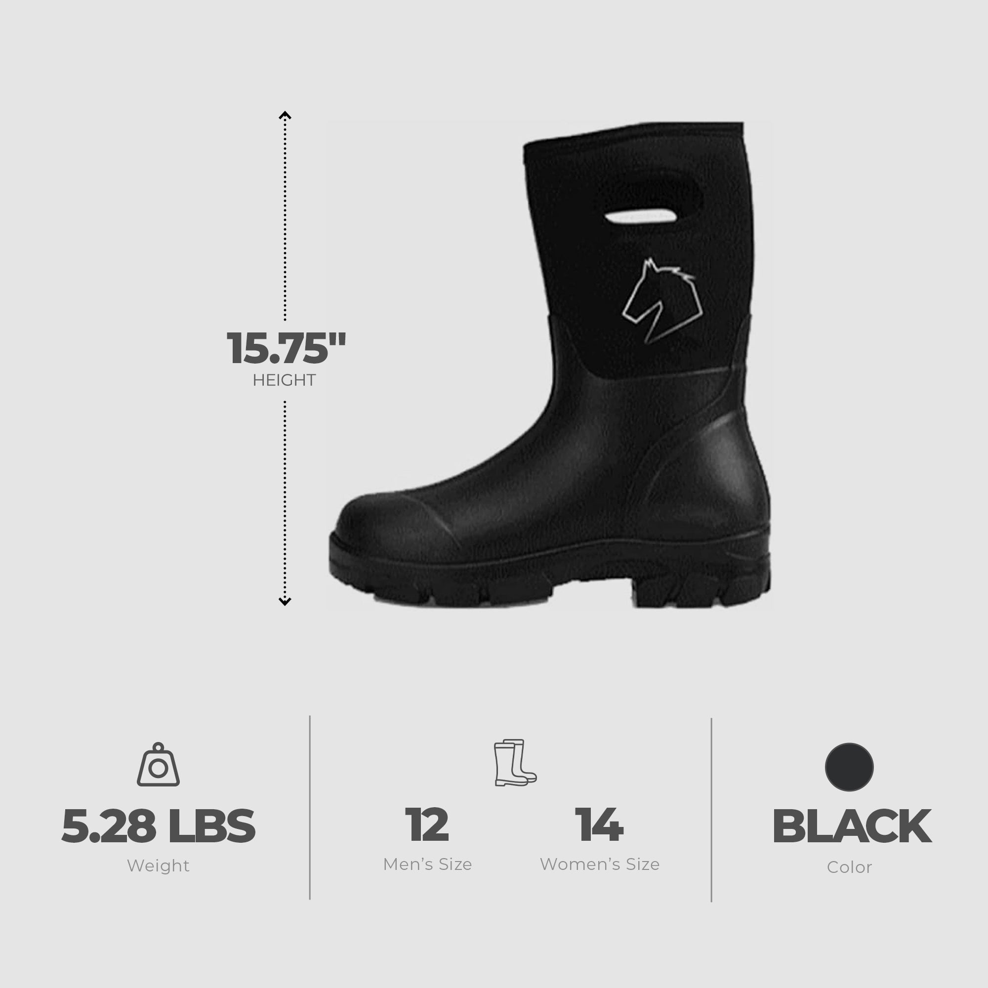 Master Rancher Waterproof Work Farm Boots Unisex Men's 12 Women's 14 (Open Box)