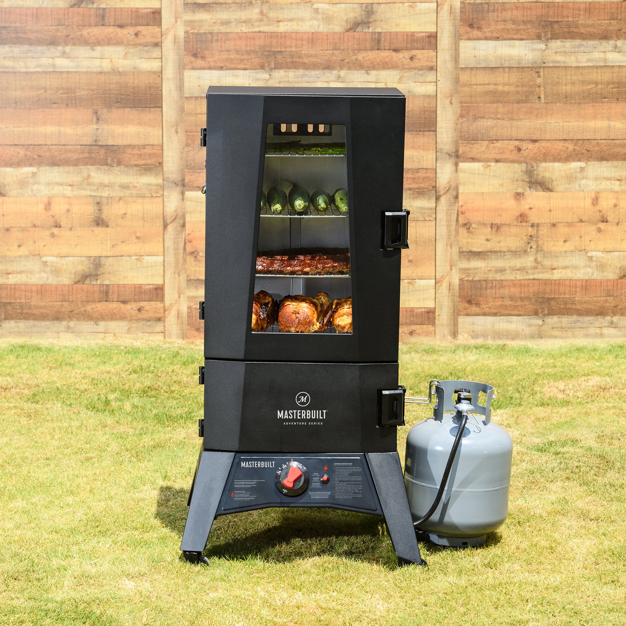 Masterbuilt Adventure Series MPS 340G ThermoTemp XL Propane Smoker, 50 Inch Tall - VMInnovations