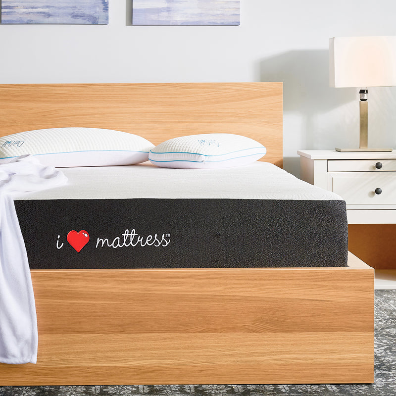 I Love Pillow Out Cold 10" Cooling Memory Foam Mattress w/ Cover, King(Open Box)