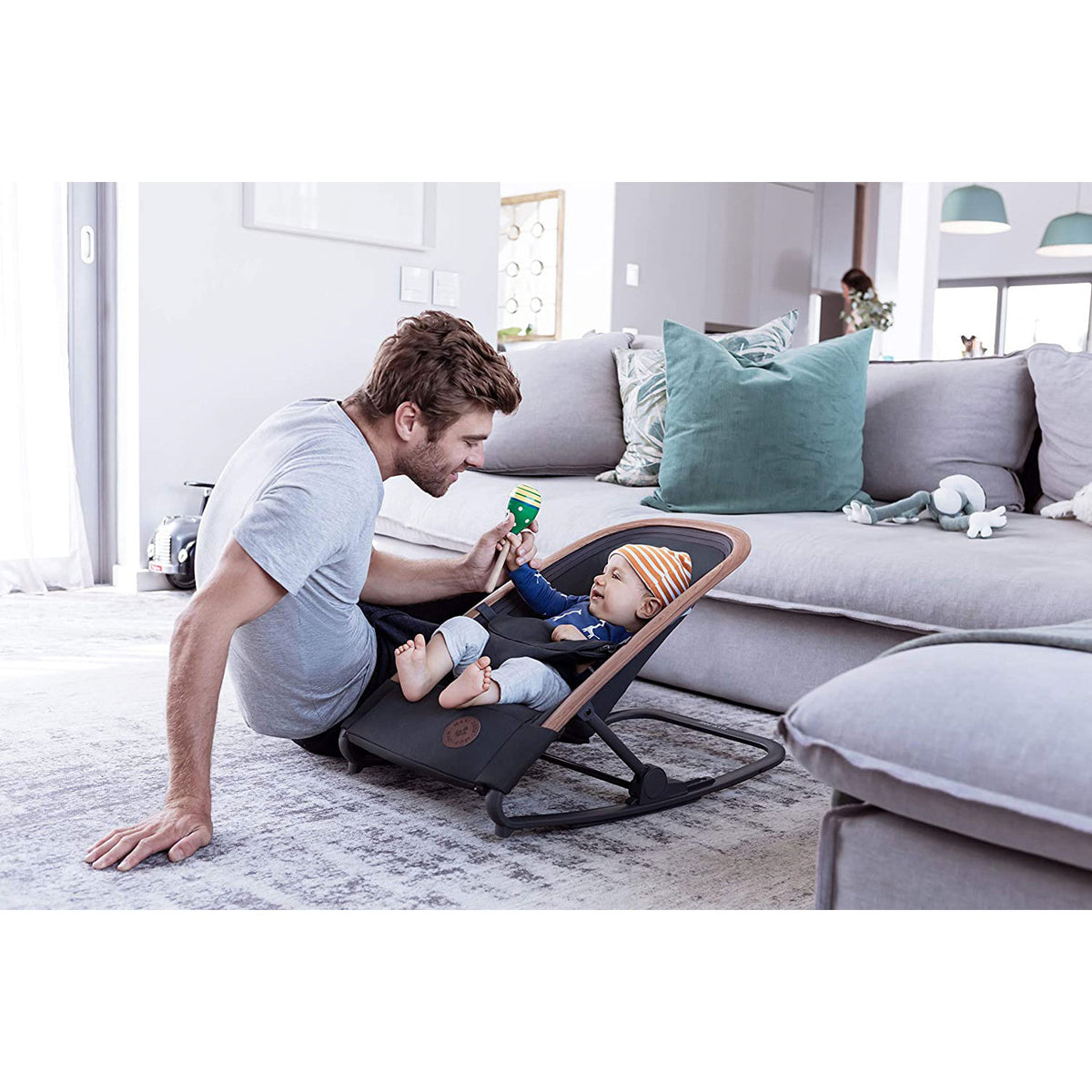 Maxi-Cosi 2 In 1 Kori Adjustable Lightweight Baby Rocker, Essential Graphite - VMInnovations