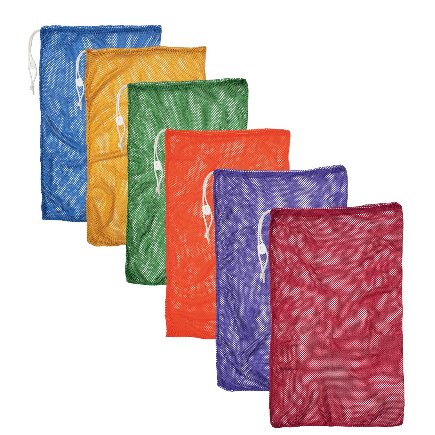 Champion Sports Mesh Sport Equipment Bags, Set 6 Colors (Certified Refurbished)