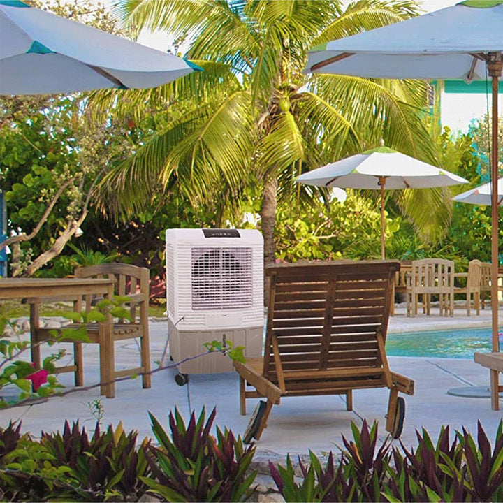 Hessaire Outdoor Portable 700 Sq Ft Evaporative Cooler Humidifier, Outdoors Only (For Parts) - VMInnovations