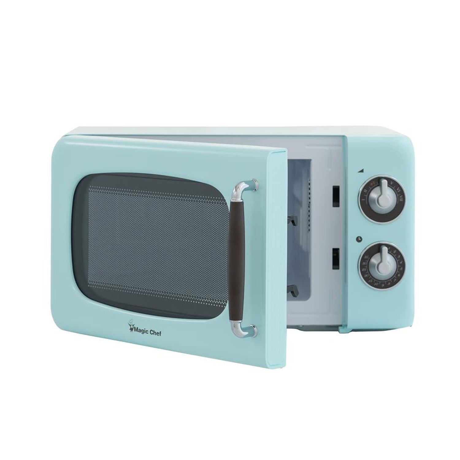 Magic Chef MCD770CM 700 Watt Retro Microwave, Mint Green (For Parts)