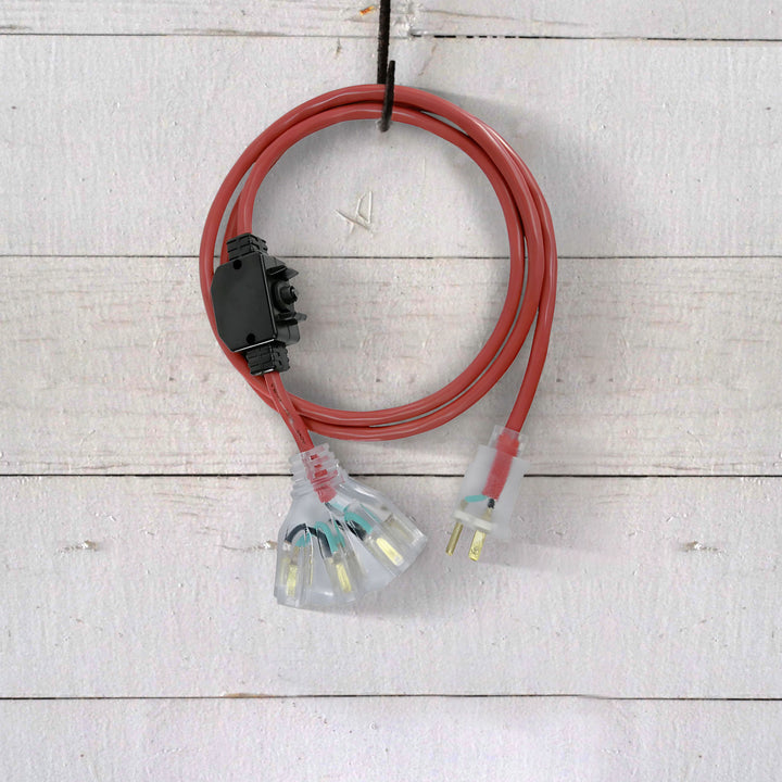 Master Electrician 25 Feet Outdoor Extension Cord with Inline Circuit Breaker - VMInnovations