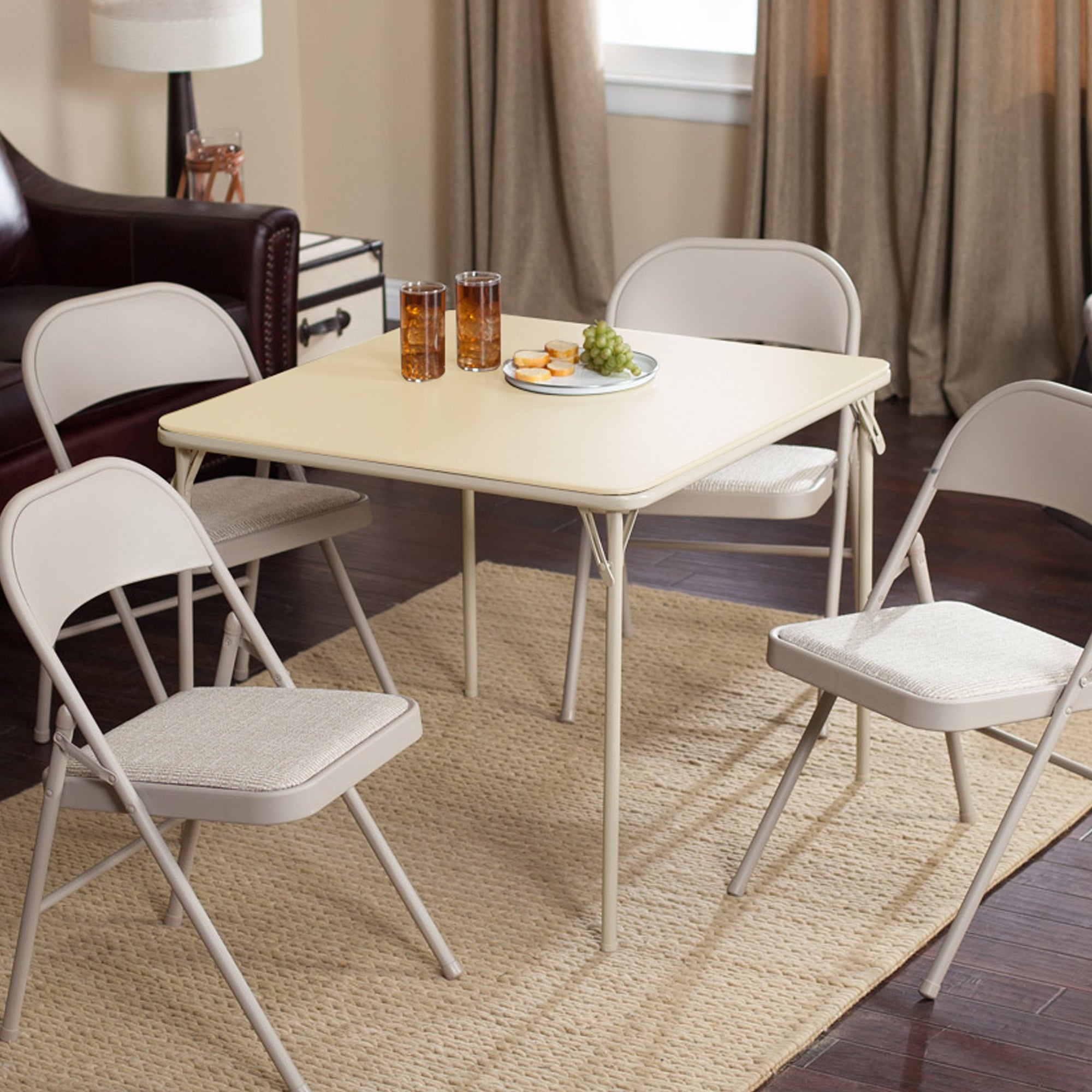 MECO Sudden Comfort 34 x 34 Inch Square Metal Folding Dining Card Table (Used) - VMInnovations