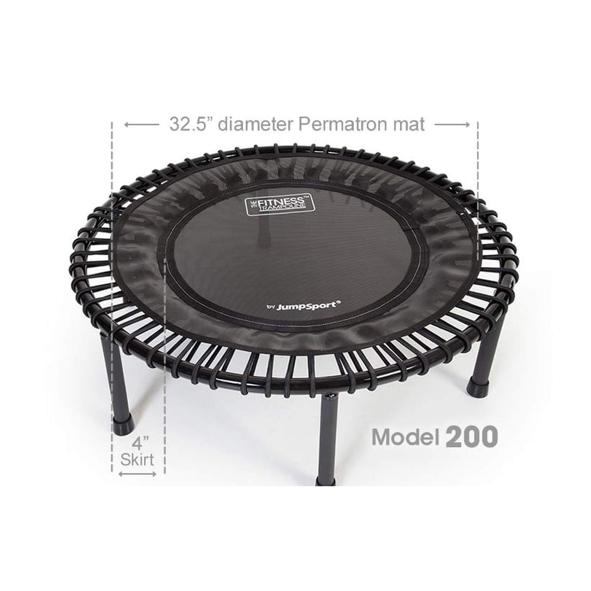 JumpSport 200 Fitness Rebounder Mini Trampoline for In Home Cardio Fitness