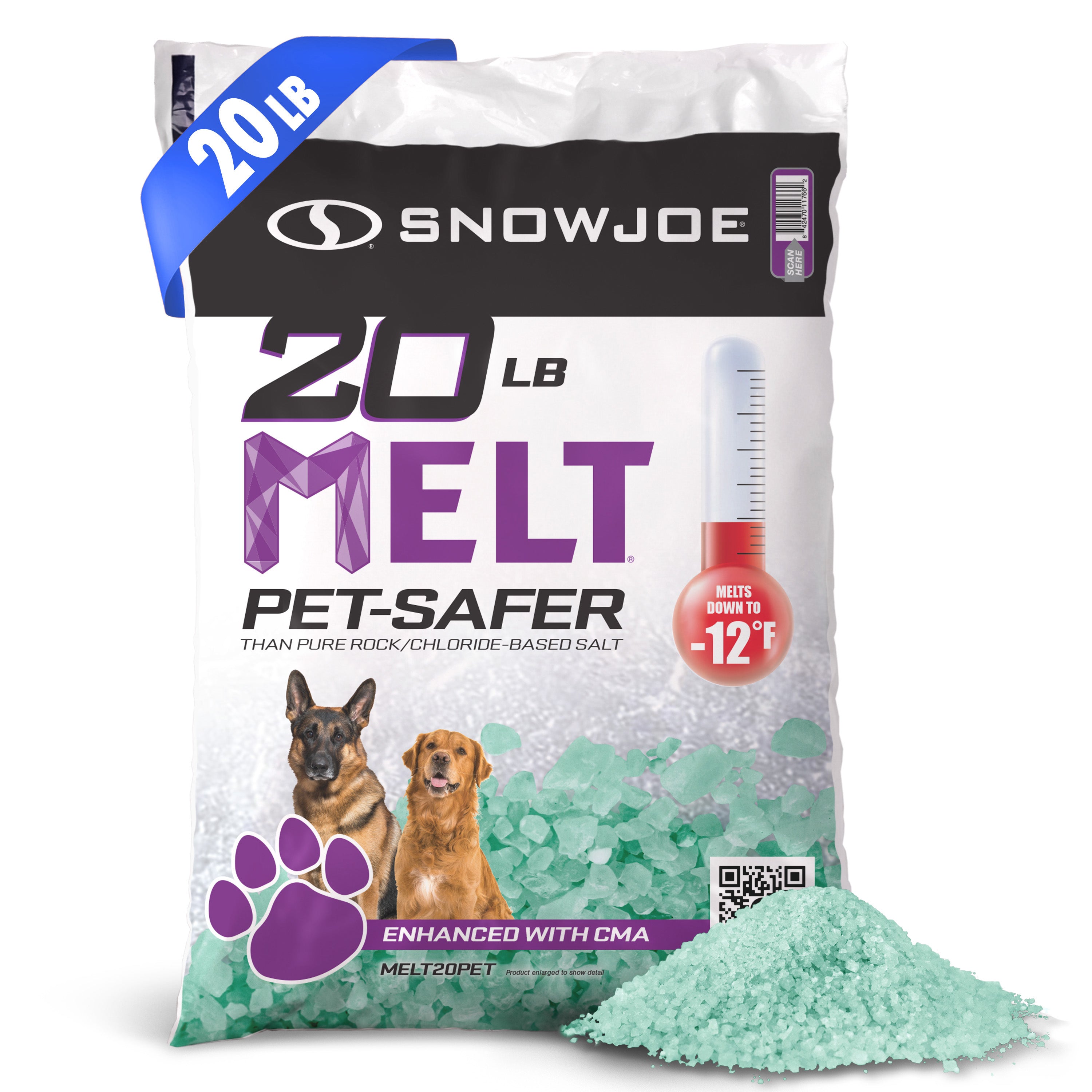 Snow Joe Fast-Acting Ice Melt Blend, Safe for Concrete and Sidewalks, 20 Pounds