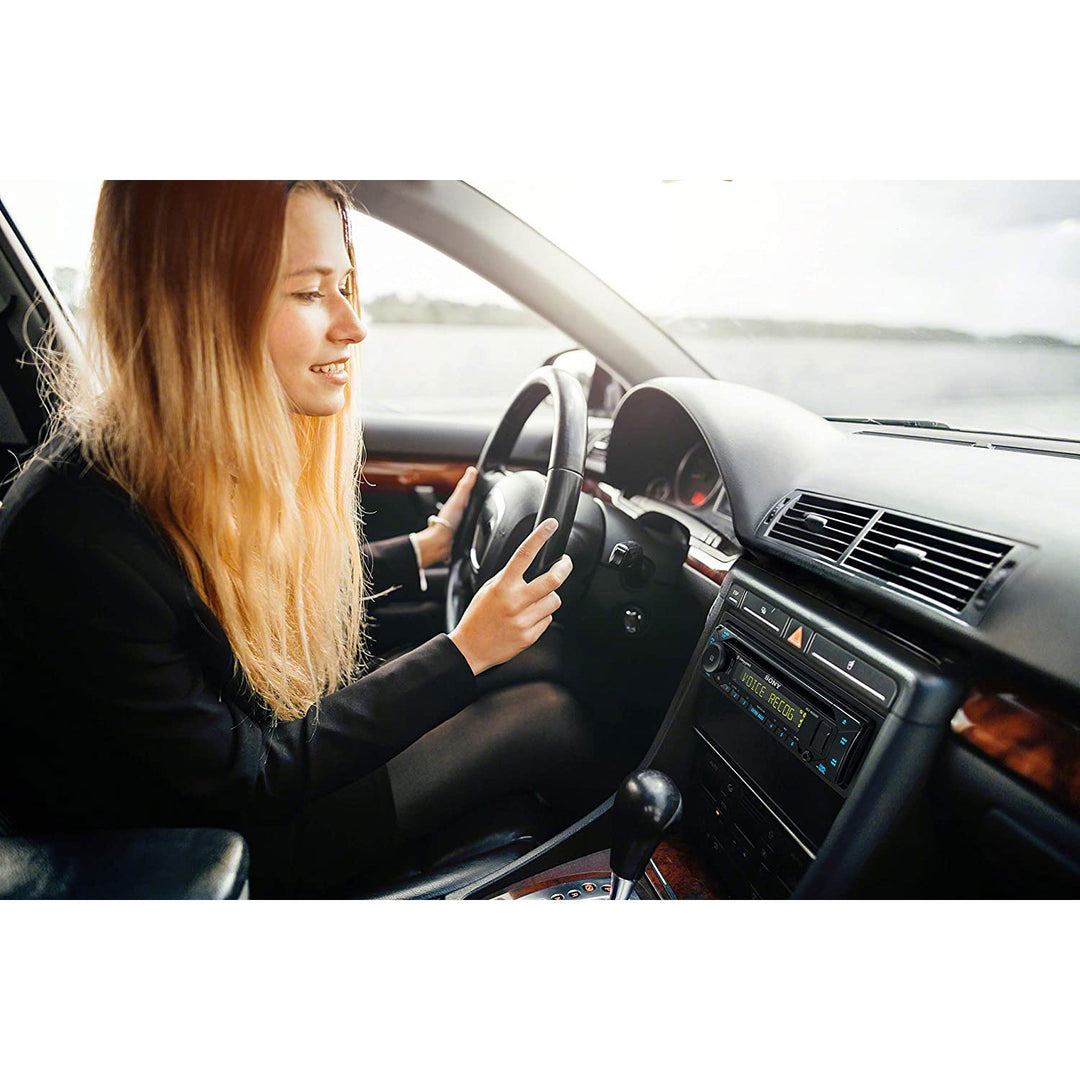 Sony MEXN5300BT Single DIN Car Audio CD Player Stereo Receiver with Bluetooth - VMInnovations