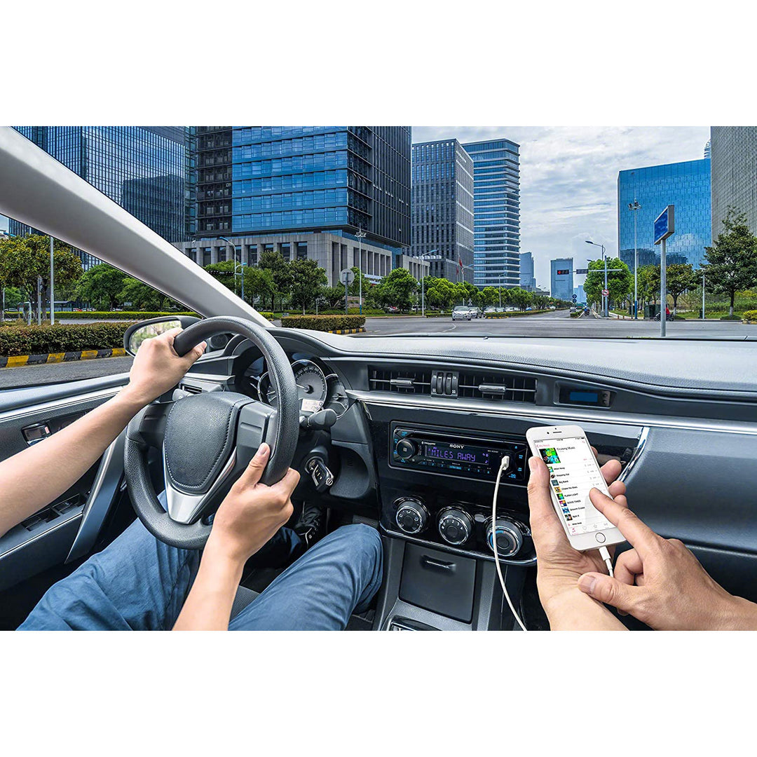 Sony MEXN5300BT Single DIN Car Audio CD Player Stereo Receiver with Bluetooth - VMInnovations