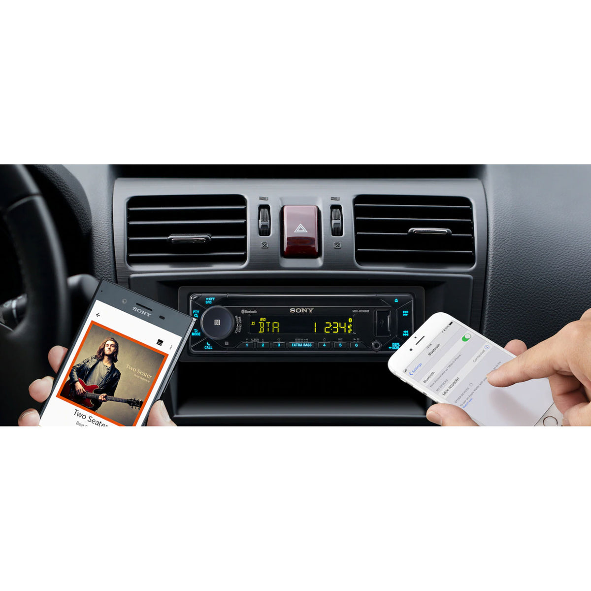 Sony Single DIN Car Audio CD Player Stereo Receiver with Bluetooth (Open Box) - VMInnovations