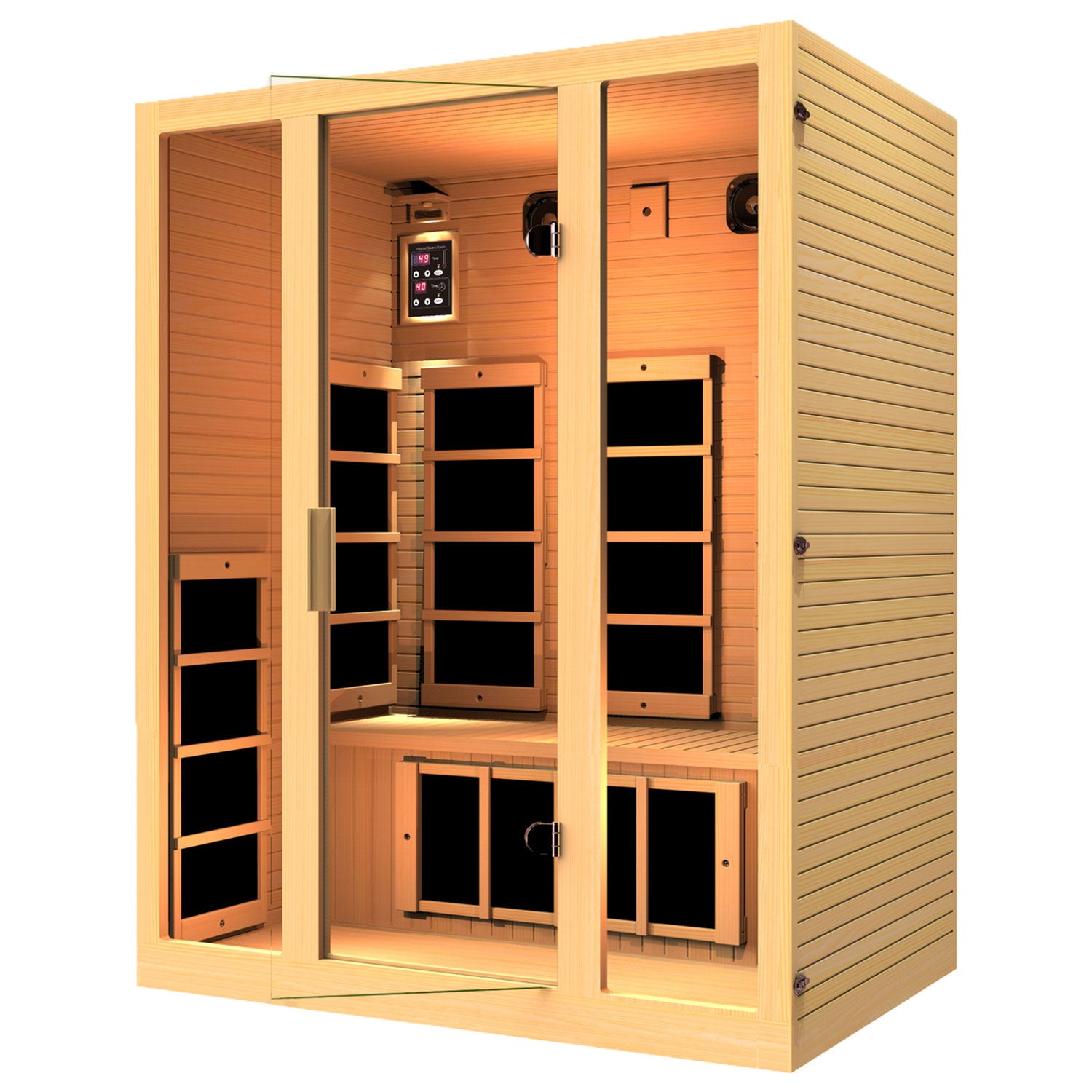 JNH Lifestyles MG317HB Joyous 3 Person Infrared Sauna w/ Bluetooth Sound System