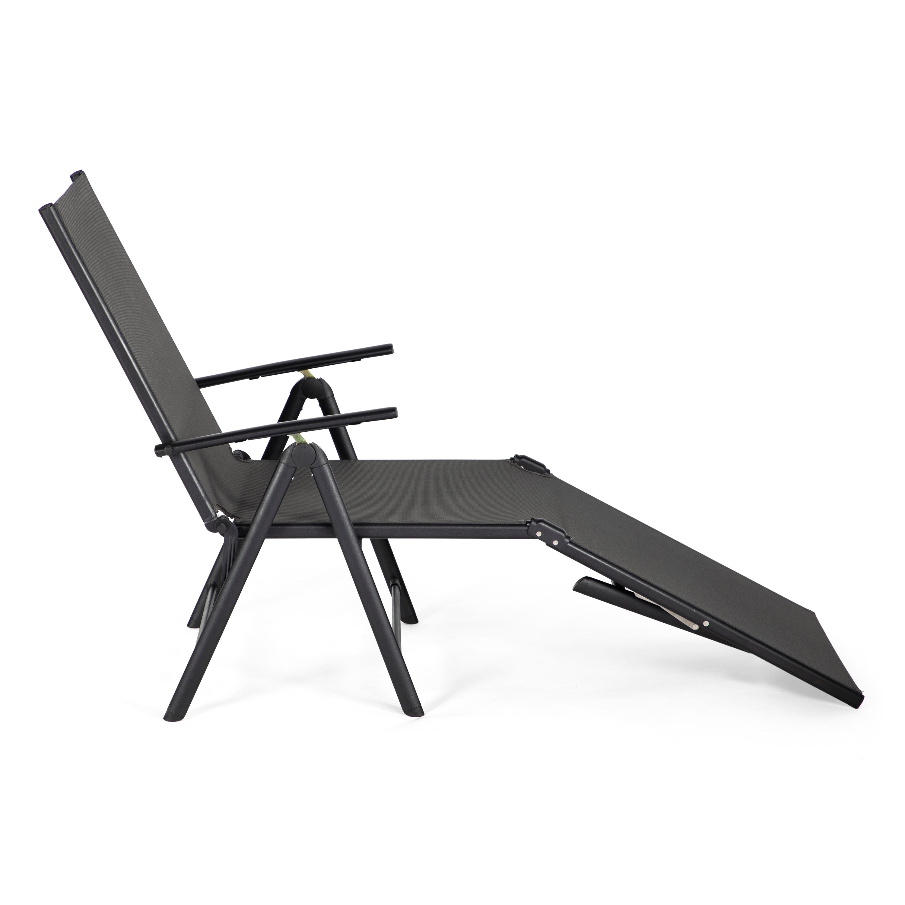 JOMEED Chaise Outdoor Reclining Adjustable Folding Patio Lounge Chair (Open Box) - VMInnovations