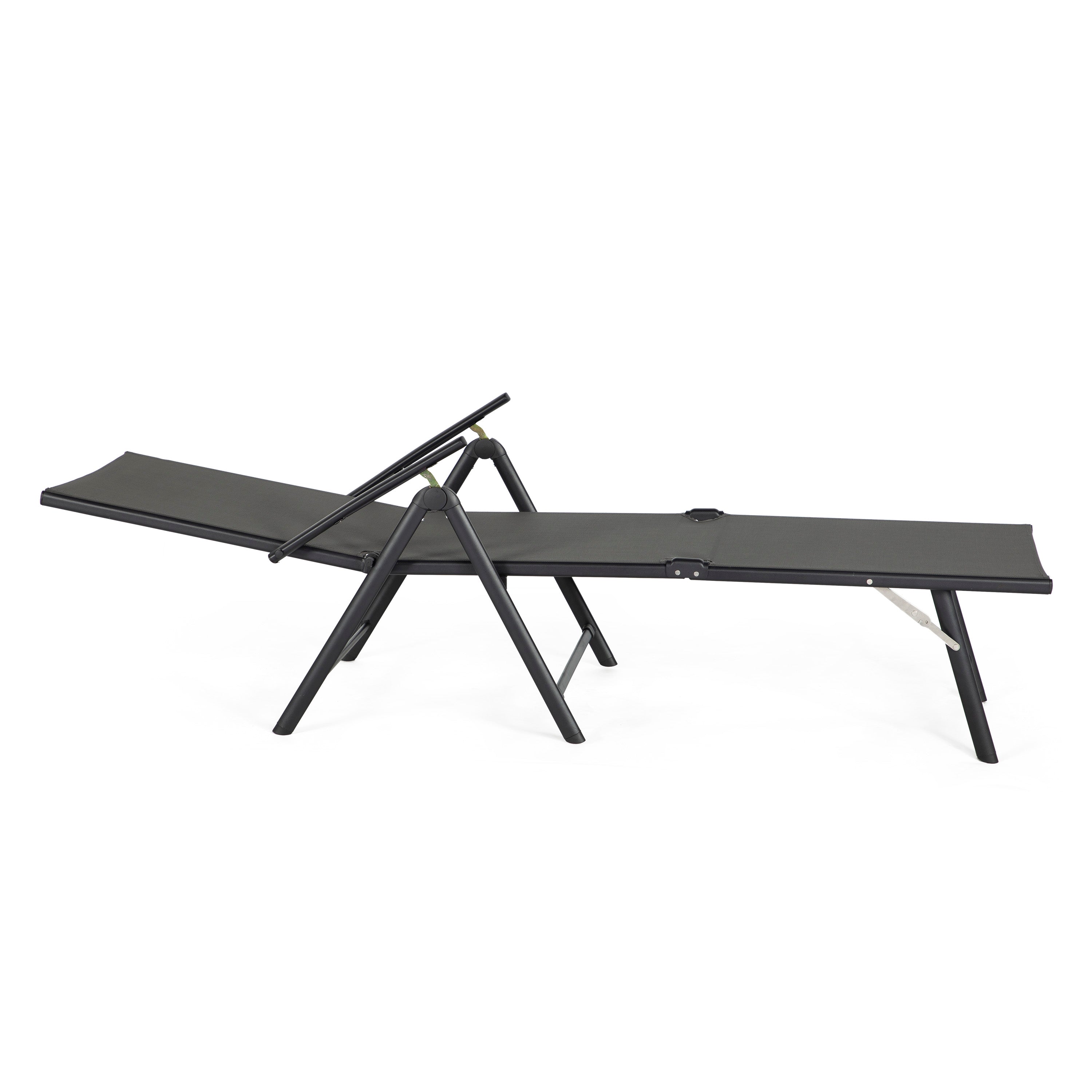 JOMEED Chaise Outdoor Reclining Adjustable Folding Patio Lounge Chair (Open Box) - VMInnovations