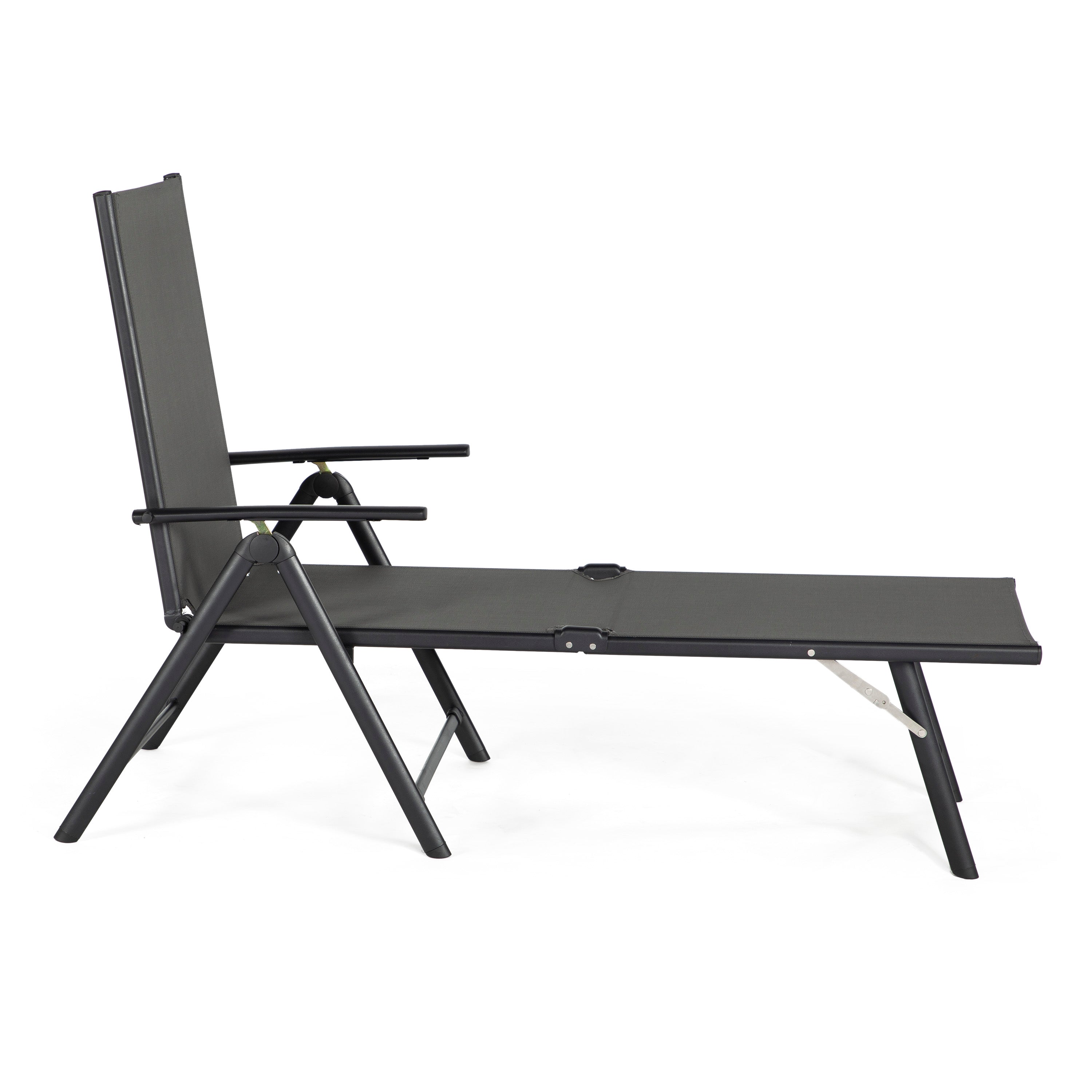 Jomeed Chaise Outdoor Reclining Adjustable Folding Patio Lounge Chair (Used) - VMInnovations