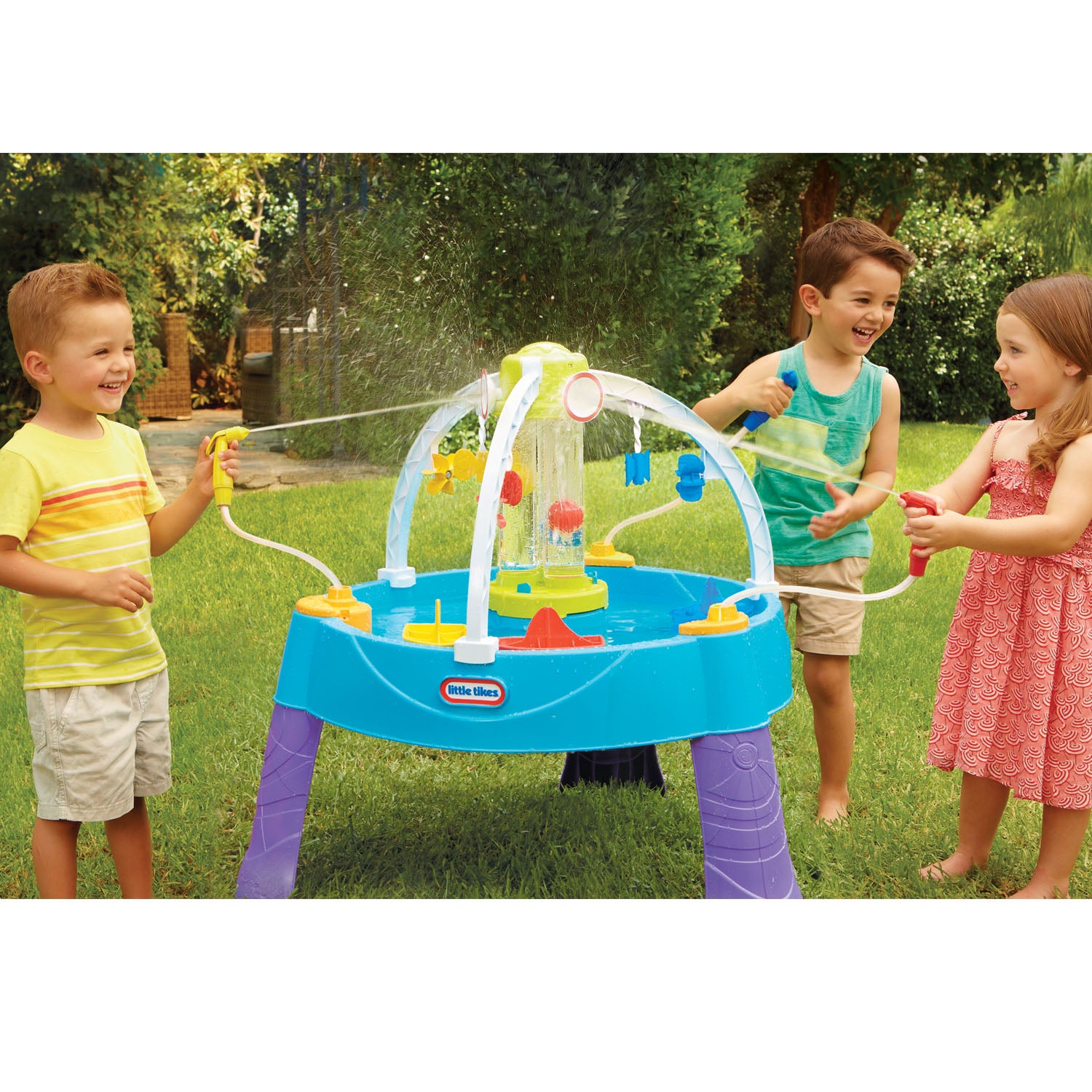 Little Tikes Fun Zone Battle Splash Water Table Multiplayer Game, Blue