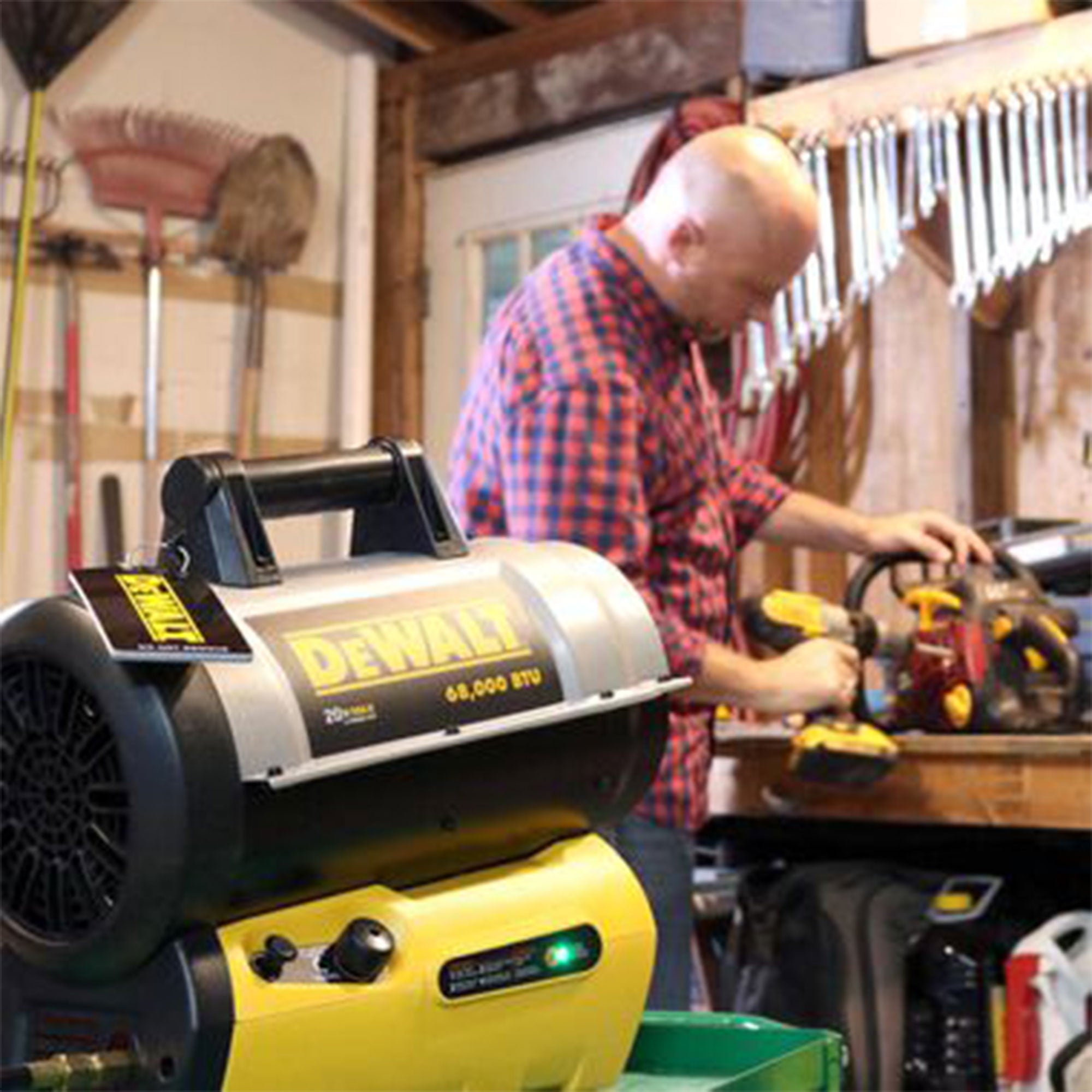 DeWalt F340661 68,000 BTU Portable Jobsite Cordless Forced Air Propane Heater - VMInnovations