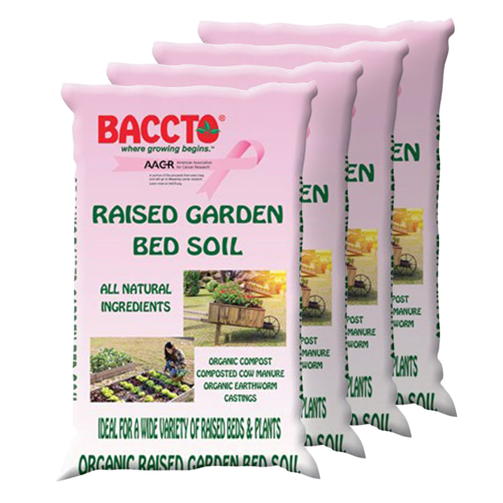 Michigan Peat Company BACCTO Raised Bed Soil for All Plants, 1.5 Cu Ft, 4 Pack - VMInnovations