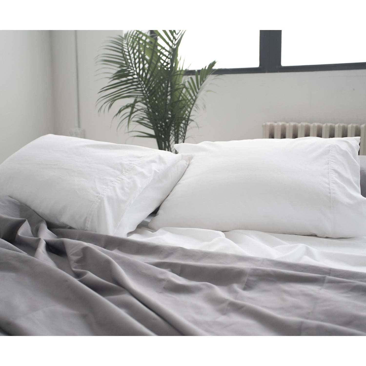 Miracle Sateen Standard Antimicrobial Extra Luxe Pillow Set, White (Open Box)