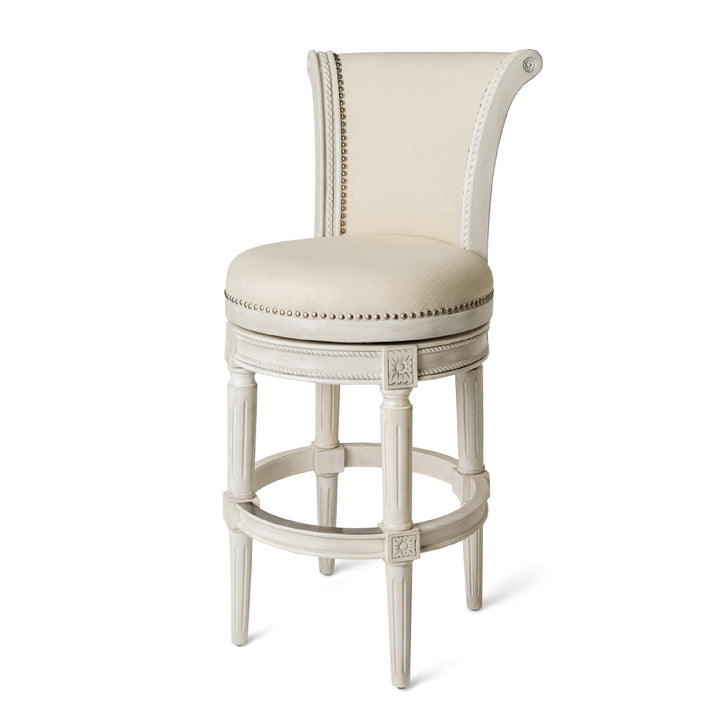 Pullman Wooden Swivel 30"H Bar Stool Kitchen Chair, White Oak Finish (For Parts) - VMInnovations