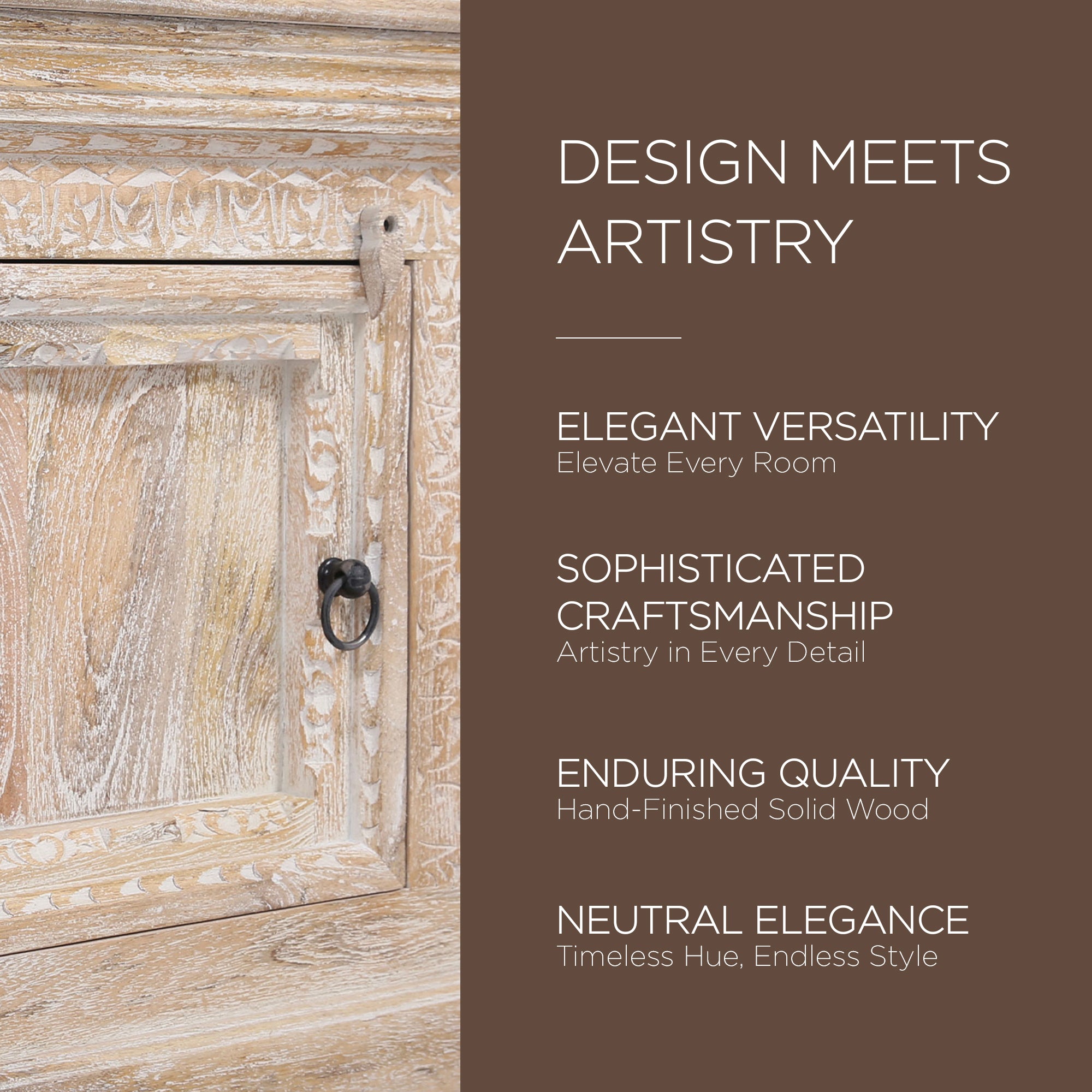 Maven Lane Handmade Heritage Wooden Media Unit, Distressed Natural Finish (Used) - VMInnovations