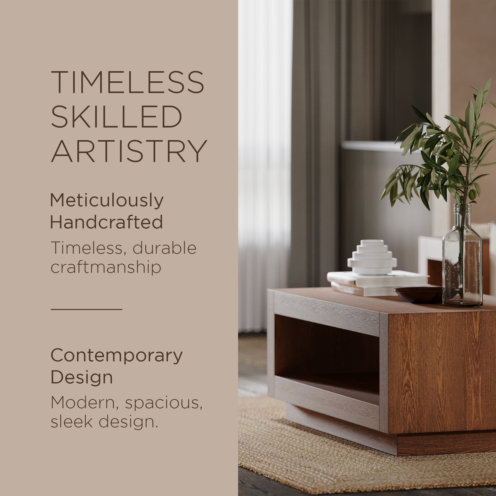 Maven Lane Contemporary Wooden Coffee Table in Refined Brown Finish (For Parts) - VMInnovations