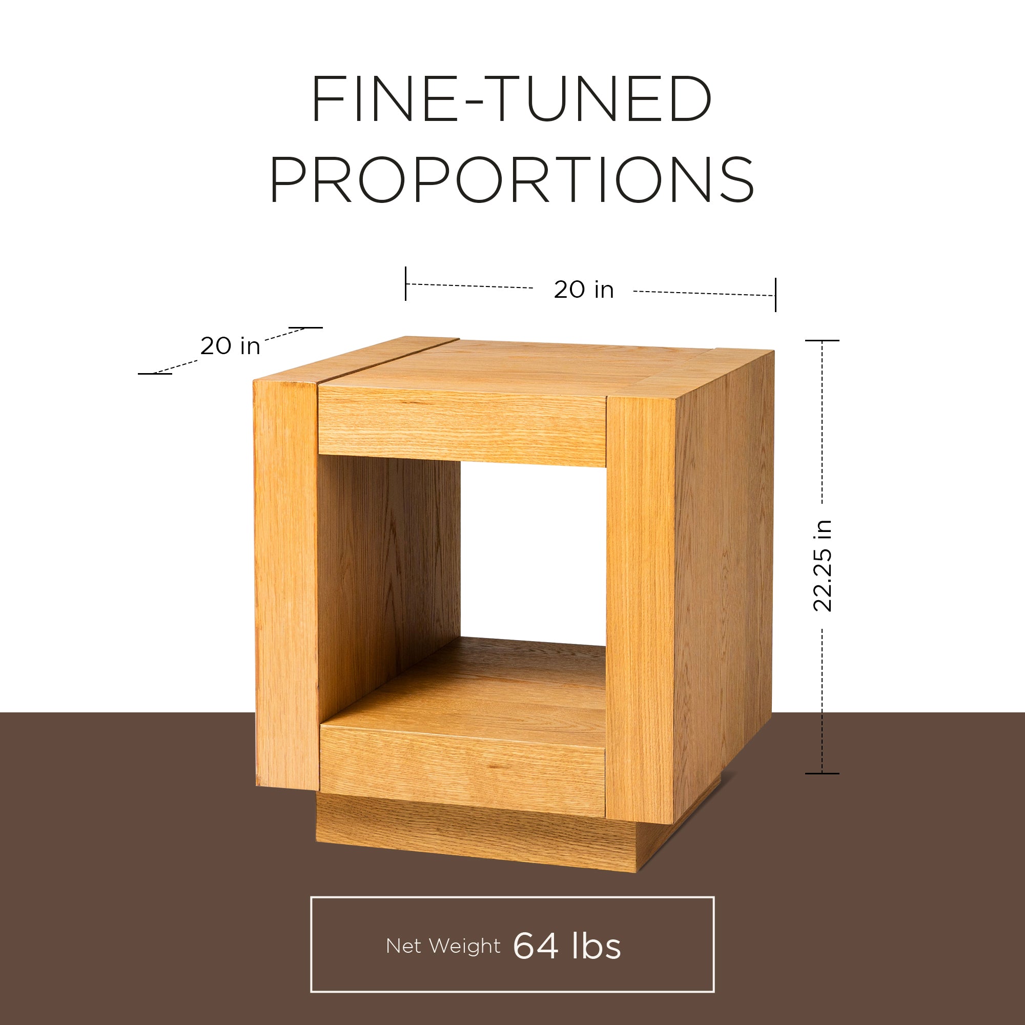 Maven Lane Contemporary Wooden Side Table in Refined Natural Finish (Used) - VMInnovations