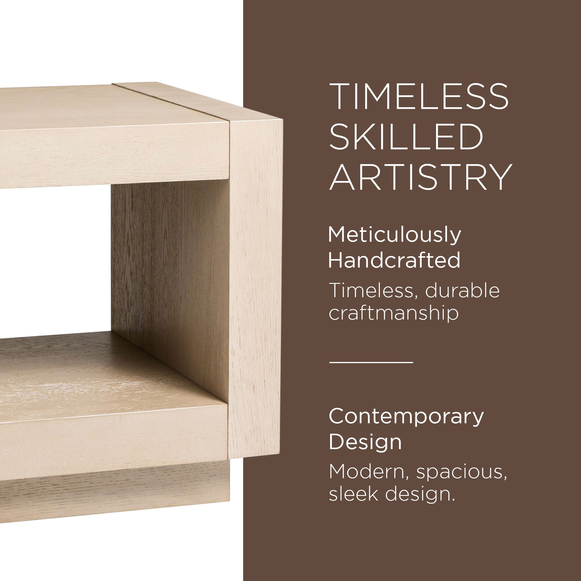 Maven Lane Artemis Contemporary Wooden Side Table in Refined White Finish - VMInnovations