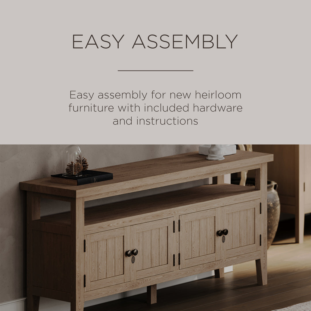Maven Lane Turner Wooden Media Unit in Antiqued White Finish (Used) - VMInnovations